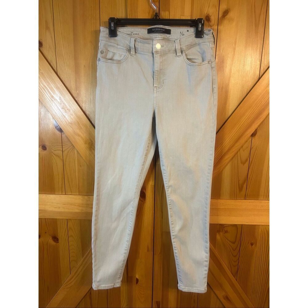 Liverpool Women’s The Hugger Ankle Sand Wash Jeans Size 8/29 (5887)